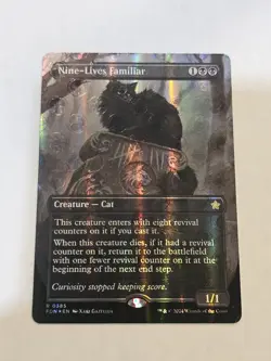 Nine-Lives Familiar (Borderless) (Mana Foil) Foundations Foil - Image 1