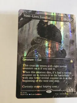 Nine-Lives Familiar (Borderless) (Mana Foil) Foundations Foil - Image 2
