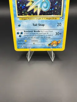 Pokemon Misty’s Seadra 9/132 Holo Rare Gym Heroes WOTC SWIRL - NM - Image 4