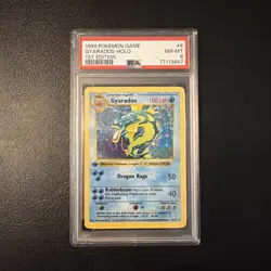 Pokemon Gyarados Base Set Shadowless 1st Edition Holo Rare #6 PSA 8 - Image 1