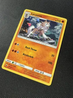 Lycanroc 76/147 Burning Shadows Cracked Ice Holo Pokemon Card NM Near Mint - Image 2