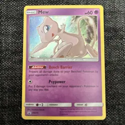Pokemon Mew SM215 [SM-P Sun & Moon Promos] Black Star Promo Holo Basic 60 HP - Image 1