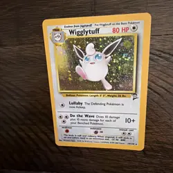 Wigglytuff 19/130 Base Set 2 Holo Rare Pokemon *NICE SWIRL* - Image 2