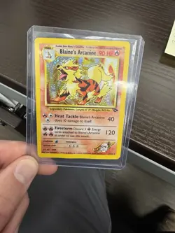 Pokemon TCG Gym Challenge Blaine's Arcanine Holo Rare Card 1/132 - Image 1