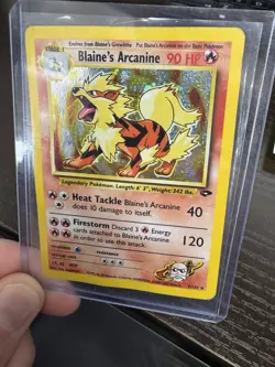 Pokemon TCG Gym Challenge Blaine's Arcanine Holo Rare Card 1/132 - Image 2