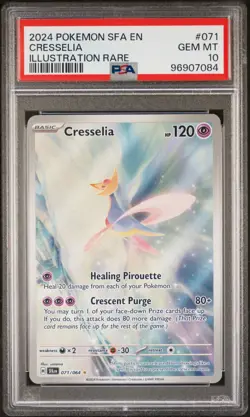 PSA 10 Pokemon Shrouded Fable Cresselia 071 Illustration Rare - Image 1