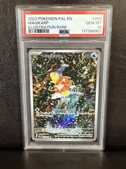 2023 POKEMON PAL EN-PALDEA EVOLVED ILLUSTRATION RARE #203 MAGIKARP PSA 10 - Image 1