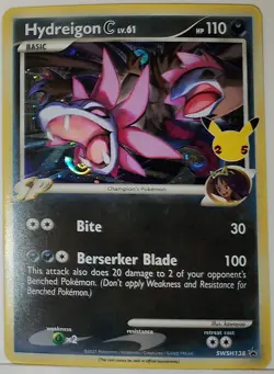 HD Burp Swirl 🌀 Hydreigon SWSH138 Cosmos Holo Rare Pokemon TCG Stamped Promo - Image 3