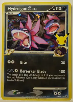 HD Burp Swirl 🌀 Hydreigon SWSH138 Cosmos Holo Rare Pokemon TCG Stamped Promo - Image 4