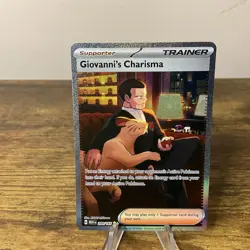 Pokemon Giovanni's Charisma Full Art Trainer 151 Ultra Rare Holo 204/165 - Image 1