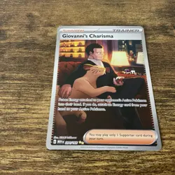 Pokemon Giovanni's Charisma Full Art Trainer 151 Ultra Rare Holo 204/165 - Image 3