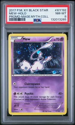 2017 POKEMON XY BLACK STAR PROMO MEW #XY192 HOLO PSA 8 NEAR MINT #132013265 - Image 1