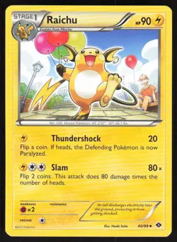 Raichu 40/99 Uncommon Next Destinies Pokemon Lightly Played - Image 1