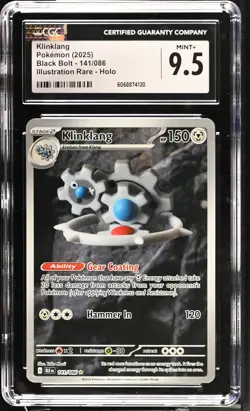 Pokemon GRADED Klinklang 141/086 Black Bolt IR 9.5 ENGLISH - Image 1