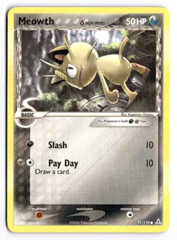 Pokemon Holon Phantoms Meowth 71/110 Common - Image 1