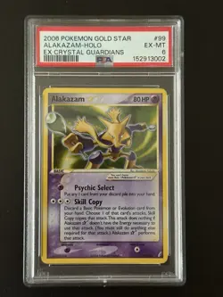 2006 Alakazam GOLD STAR PSA 6 - EX CRYSTAL GUARDIANS #99/100 - HOLO POKEMON Card - Image 1