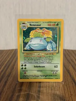 Pokemon TCG Venusaur Base Set Holo Unlimited Rare Card 15/102 1999 - Image 1