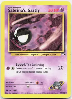 Pokemon TCG Sabrina's Gastly Gym Heroes Common 093/132 Unlimited - Image 1