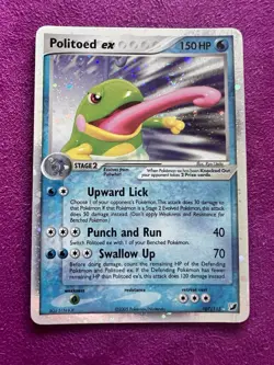 Pokemon TCG EX Unseen Forces Politoed ex 107/115 Ultra Rare EX Holo 150HP - Image 1