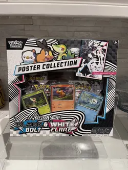 Pokemon TCG Scarlet & Violet Black Bolt & White Flare Unova Poster Collection - Image 1