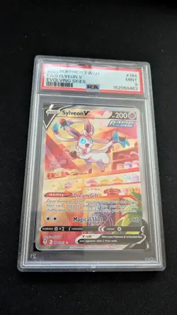Pokemon Sword & Shield Evolving Skies 184/203 Full Art Sylveon V PSA 9 - Image 1