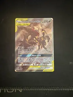Pokemon TCG Umbreon & Darkrai GX Black Star Promo Tag Team Full Art Holo SM241 - Image 2