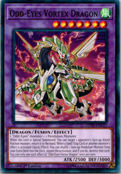 Odd-Eyes Vortex Dragon LEDD-ENC27 1st Edition YuGiOh Card - Image 1