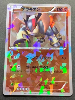 Pokemon card Terrakion 013/014 Japanese 2011 Nintendo Pocket Monster Holo RARE - Image 1