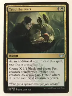 TEND THE PESTS Strixhaven School of Mages MTG Magic the Gathering NM - Image 1