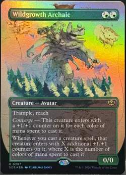 Wildgrowth Archaic - MTG: Secrets of Strixhaven SOS R 0297 FOIL Borderless - Image 1