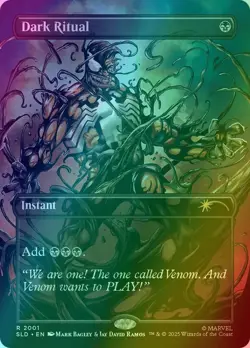 Dark Ritual 2001 Secret Lair x Marvel's Spider-Man: Venom Unleashed Foil MTG NM - Image 1