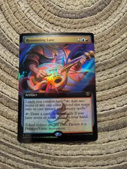 RESONATING LUTE FOIL [Extended Art] - Rare - SOS Secrets Strixhaven MTG - Image 1