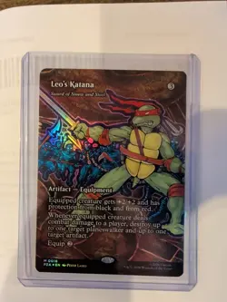 Leo's Katana - Sword of Sinew and Steel (Borderless) TMNT Source Material Foil - Image 1