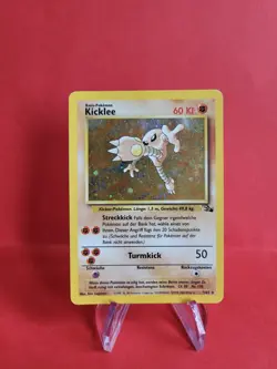 Pokemon Karte/card - Hitmonlee Kicklee 7/62 - Fossil Holo - Vg-Excellent - Image 1