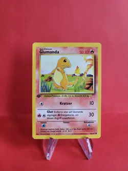 Pokemon Karten Sammlung - Starter Glumanda 46/102 1. Edition Base Exc-Near Mint - Image 1