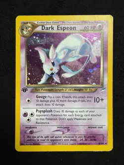 DARK ESPEON POKEMON 4/105 2002 NEO DESTINY 1. EDITION HOLO ENGLISH - Image 2