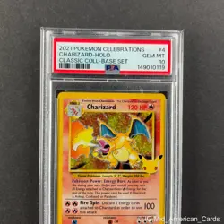 2021 Pokemon Celebrations Classic Collection #4 CHARIZARD-HOLO PSA 10 - Image 3