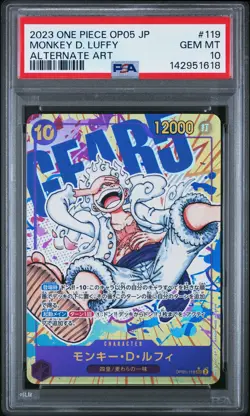 2023 ONE PIECE JAPANESE OP05-AWAKENING OF THE NEW ERA MONKEY D. LUFFY PSA 10 - Image 1