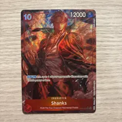 One Piece TCG English OP06-007 Shanks Alt Art Parallel NM - Image 1
