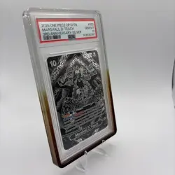 2025 One Piece OP12 English 3rd Anniversary Silver #093 Marshall D. Teach PSA 10 - Image 3