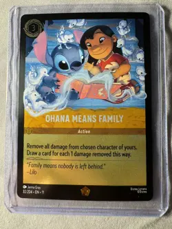 Disney Lorcana TCG Winterspell Ohana Means Family Legendary Foil Mint - Image 1