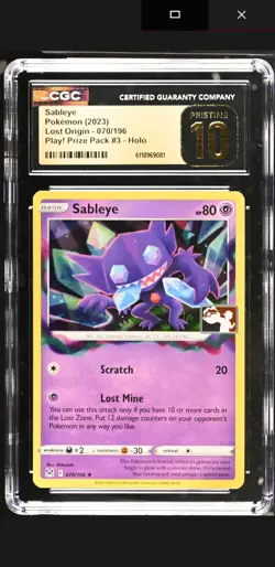 Sableye 070/196 Prize Pack Series Cards Holo CGC Pristine 10 - Image 1