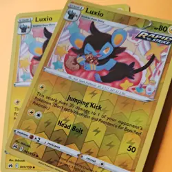 Reverse Holo LUXIO 043/159 & non holo Crown Zenith SWSH pokemon cards bundle - Image 1
