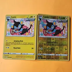 Reverse Holo LUXIO 043/159 & non holo Crown Zenith SWSH pokemon cards bundle - Image 3