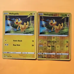 Reverse Holo HELIOPTILE 049/159 & none Crown Zenith SWSH pokemon cards bundle - Image 2