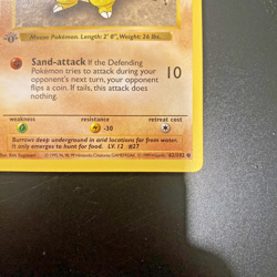 Sandshrew 62/102 1st Edition Shadowless Base Set Regular NM - Pokemon Card - Image 4