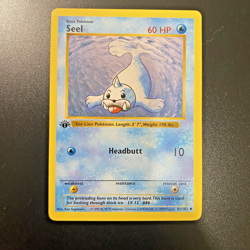 Seel 41/102 1st Edition Shadowless Base Set Regular LP - Pokemon Card - Image 1
