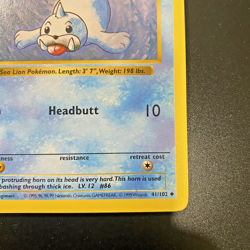 Seel 41/102 1st Edition Shadowless Base Set Regular LP - Pokemon Card - Image 4