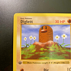 Diglett 47/102 1st Edition Shadowless Base Set Regular NM - Pokemon Card - Image 2