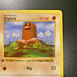 Diglett 47/102 1st Edition Shadowless Base Set Regular NM - Pokemon Card - Image 3